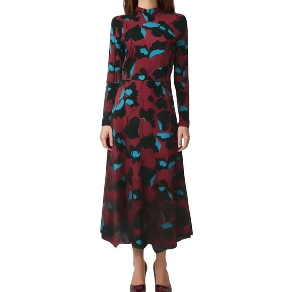 black boat neck midi dress Veronica Beard Charissa Stretch-Cotton Midi Dress | Black